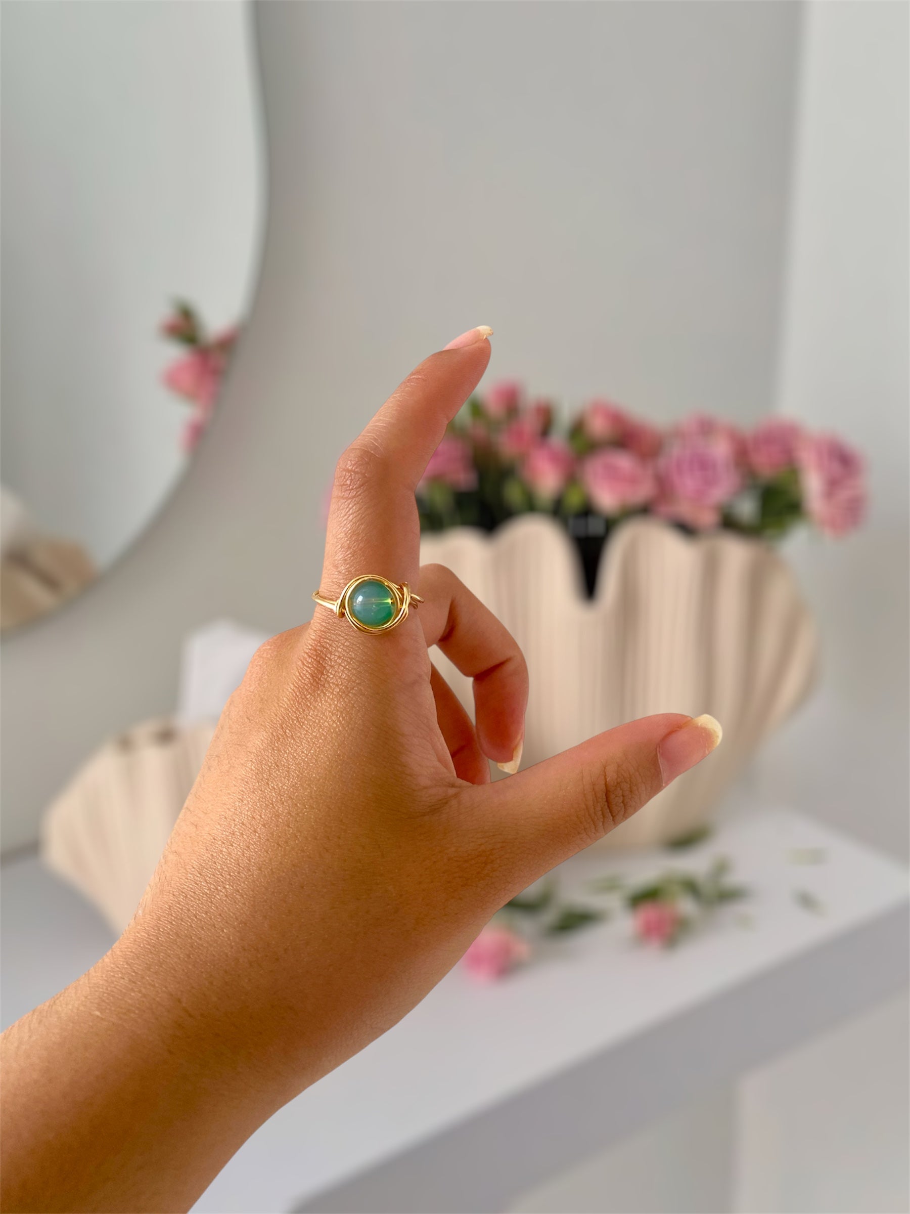 Anillo jade verde