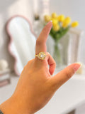 Anillo acero inoxidable y zircornia